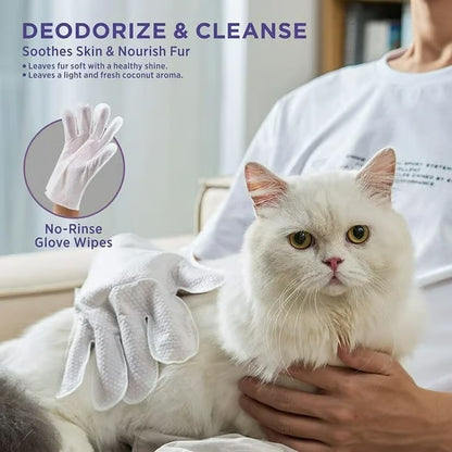 🔥2025 New Arrival🔥Deodorizing Pet Glove Wipes For Dogs（6Pcs)